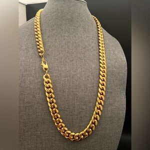 Cuban link chain for Men stainless steel necklace